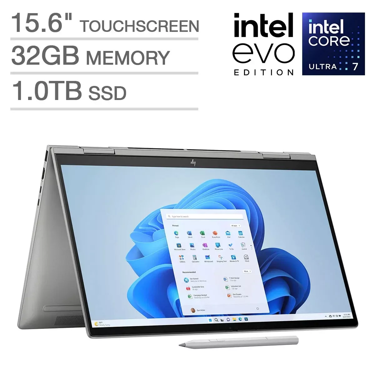HP Envy x360 2-in-1 – Intel Ultra 7, 32GB RAM, 1TB SSD